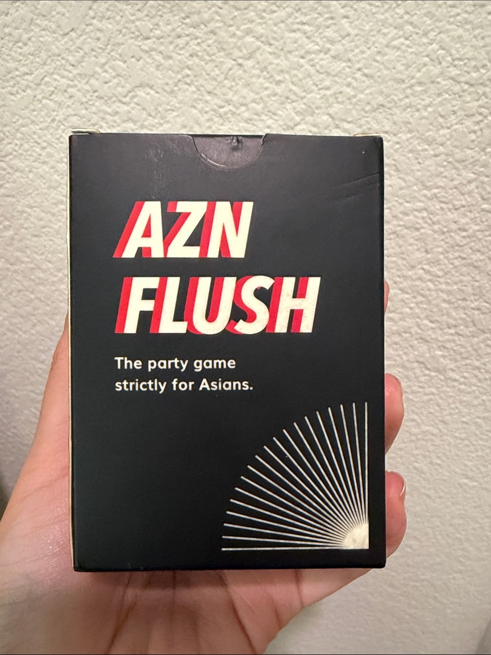 Never Used/Like New AZN FLUSH Party Game - Black & White Box